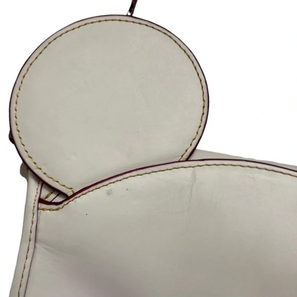 DISNEY X COACH Mickey Mouse Ears Patricia Leather Saddle Crossbody Bag RARE